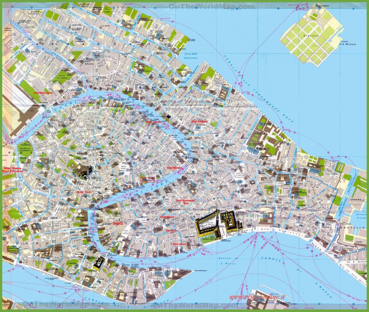 Venice city center map